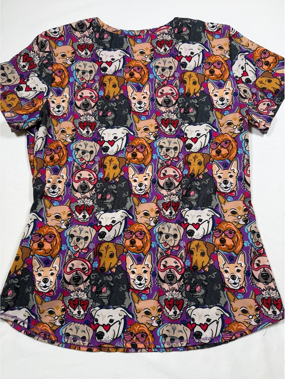 Skechers dog print scrub top